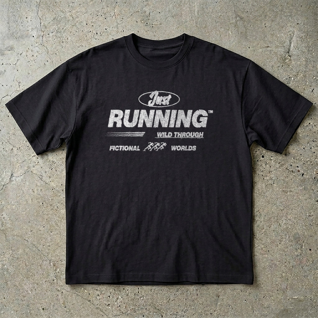 Running Wild Through Fictional Worlds T-shirt